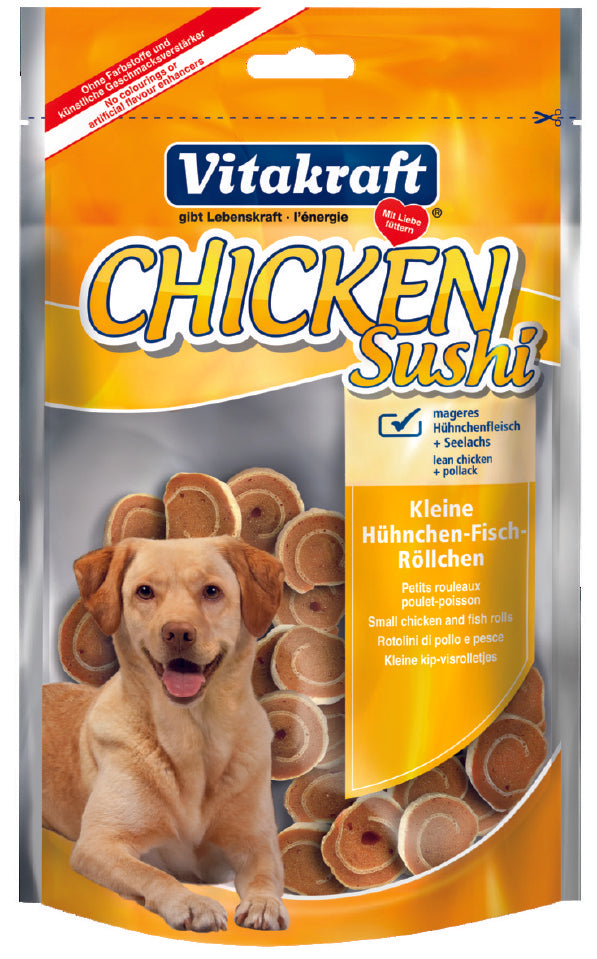 Vitakraft Chicken Sushi Dog Treat 80g - Kohepets