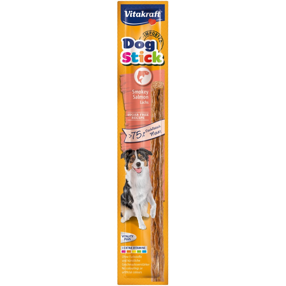 Vitakraft Smokey Salmon Dog Stick Dog Treat 15g - Kohepets