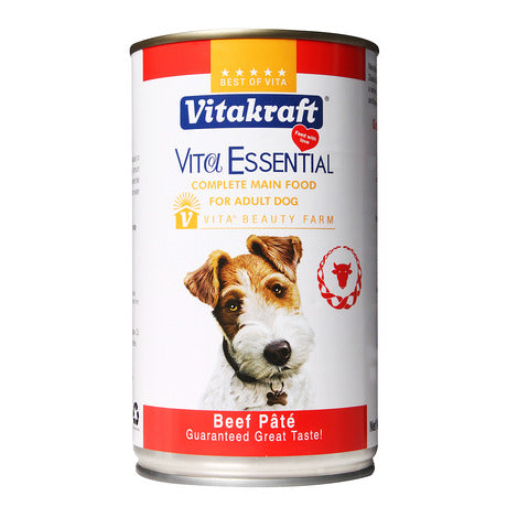 Vitakraft Vita Essential Beef Pate Canned Dog Food 680g - Kohepets