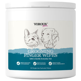 10% OFF: Vorous Grooming Finger Wipes For Cats & Dogs 50pcs