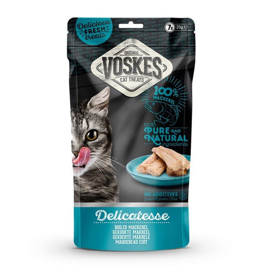 Voskes Delicatesse Boiled Mackerel Cat Treats 140g - Kohepets