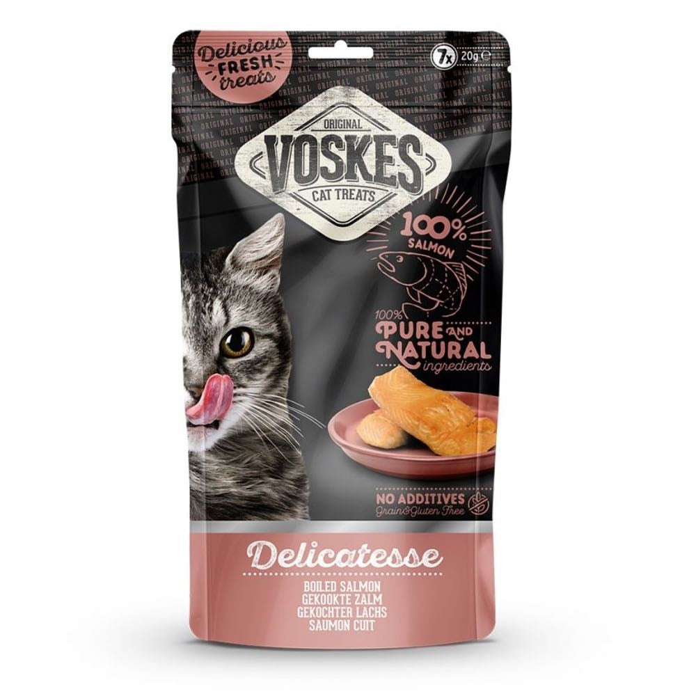 Voskes Delicatesse Boiled Salmon Cat Treats 140g - Kohepets