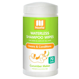 Nootie Waterless Shampoo Cat & Dog Wipes (Cucumber Melon) 70ct - Kohepets