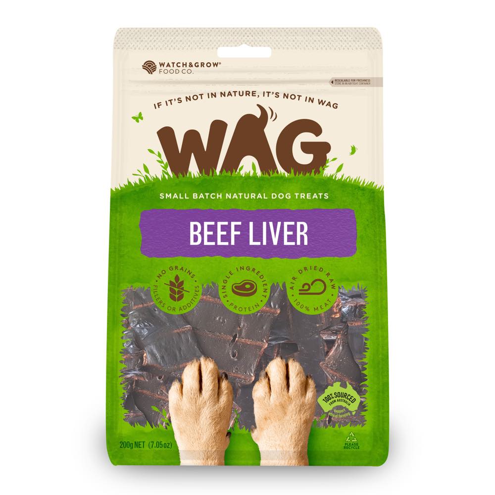 WAG Beef Liver Grain-Free Dog Treats 200g - Kohepets