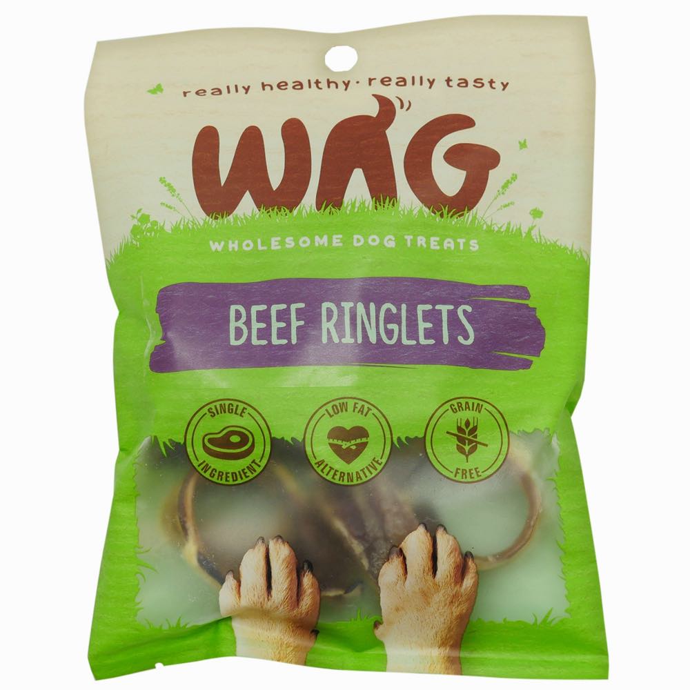 WAG Beef Ringlets Grain Free Dog Treats 50g - Kohepets