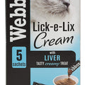 Webbox Lick-e-Lix Cream Liver Liquid Cat Treats 50g - Kohepets