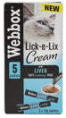 Webbox Lick-e-Lix Cream Liver Liquid Cat Treats 50g