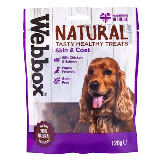 Webbox Natural Skin & Coat Grain-Free Dog Treats 120g - Kohepets