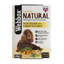 Webbox Premium Natural Fresh Chicken with Garden Vegetables Senior Wet Dog Tray Food 400g
