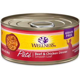 Wellness Complete Health Beef & Chicken Pate Grain-Free Canned Cat Food 5.5oz