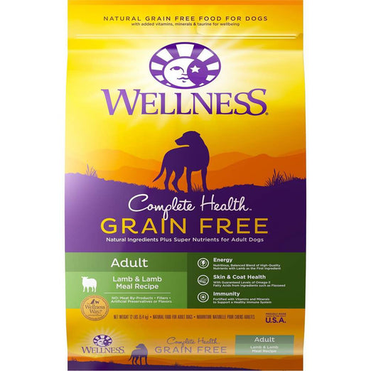 BUY 2 at $59.90 - Wellness Complete Health Grain-Free Adult Lamb Dry Dog Food 4lb - Kohepets