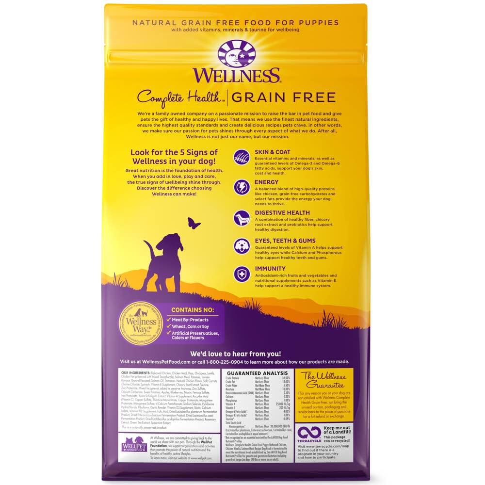 Wellness Complete Health Grain Free Puppy Dry Dog Food | Kohepets