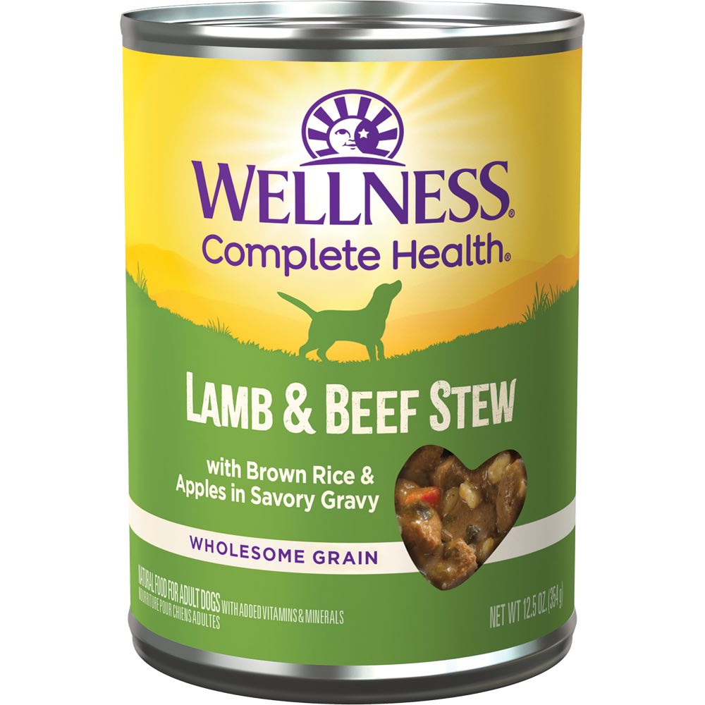 Wellness Complete Health Lamb & Beef Stew With Brown Rice & Apples Canned Dog Food 354g