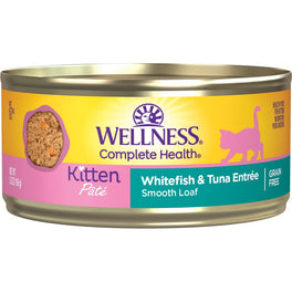 Wellness Complete Health Whitefish & Tuna Pate Grain-Free Kitten Canned Cat Food 5.5oz