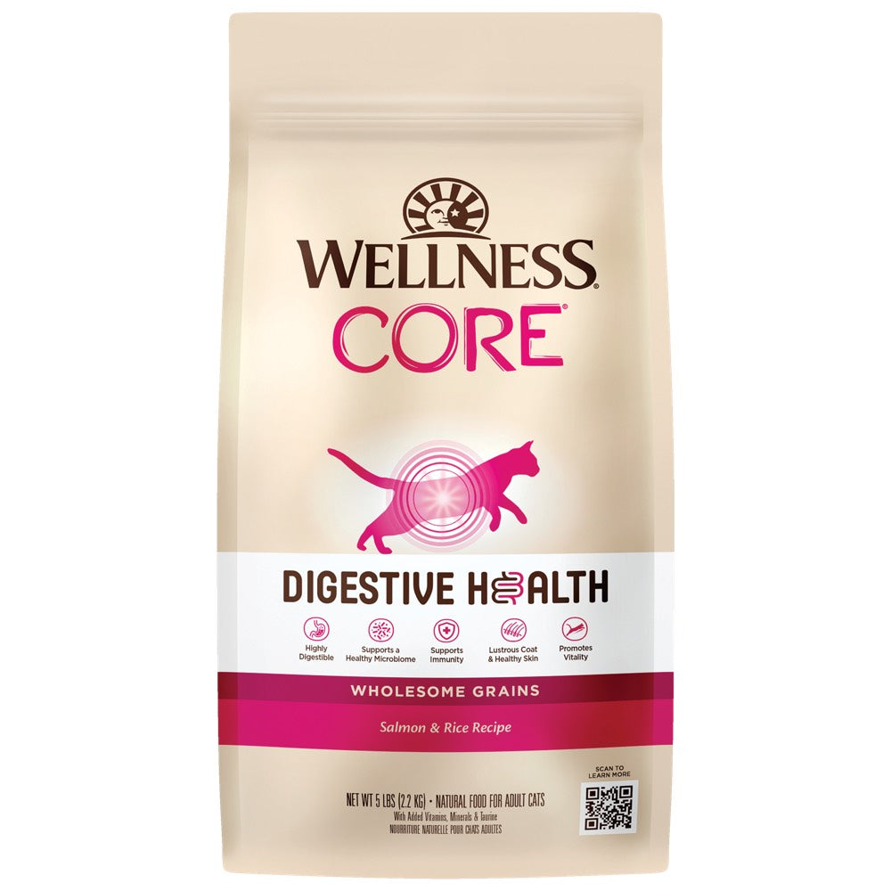 30% OFF: Wellness CORE Digestive Health Salmon & Rice Adult Dry Cat Food - Kohepets