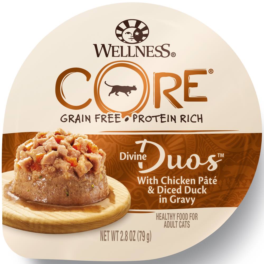 10% OFF: Wellness CORE Divine Duos Chicken Pate & Diced Duck In Gravy Wet Cat Food 2.8oz - Kohepets