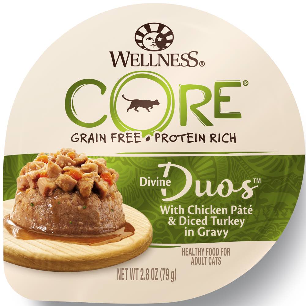 10% OFF: Wellness CORE Divine Duos Chicken Pate & Diced Turkey In Gravy Wet Cat Food 2.8oz - Kohepets
