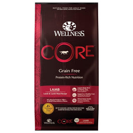 'FREE Treats w 22lb': Wellness CORE Grain-Free Lamb & Lamb Meal Recipe Dry Dog Food - Kohepets