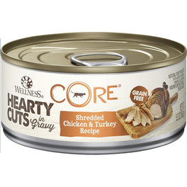 Wellness CORE Hearty Cuts Shredded Chicken & Turkey Canned Cat Food 156g - Kohepets