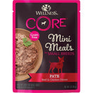 20% OFF: Wellness CORE Mini Meals Pate Beef & Chicken Dinner Grain-Free Pouch Dog Food 3oz