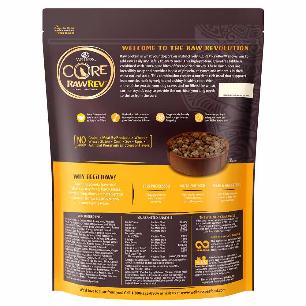 Wellness CORE RawRev Puppy Grain-Free Dry Dog Food - Kohepets