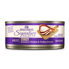 20% OFF: Wellness Core Signature Selects Boneless Chicken & Turkey Entrée Pâté Canned Kitten Food 150g - Kohepets