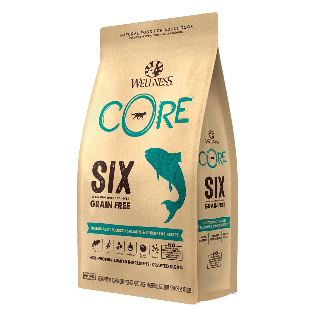 Wellness Core Six Sustainably-Sourced Salmon & Chickpeas Grain Free Dry Dog Food - Kohepets