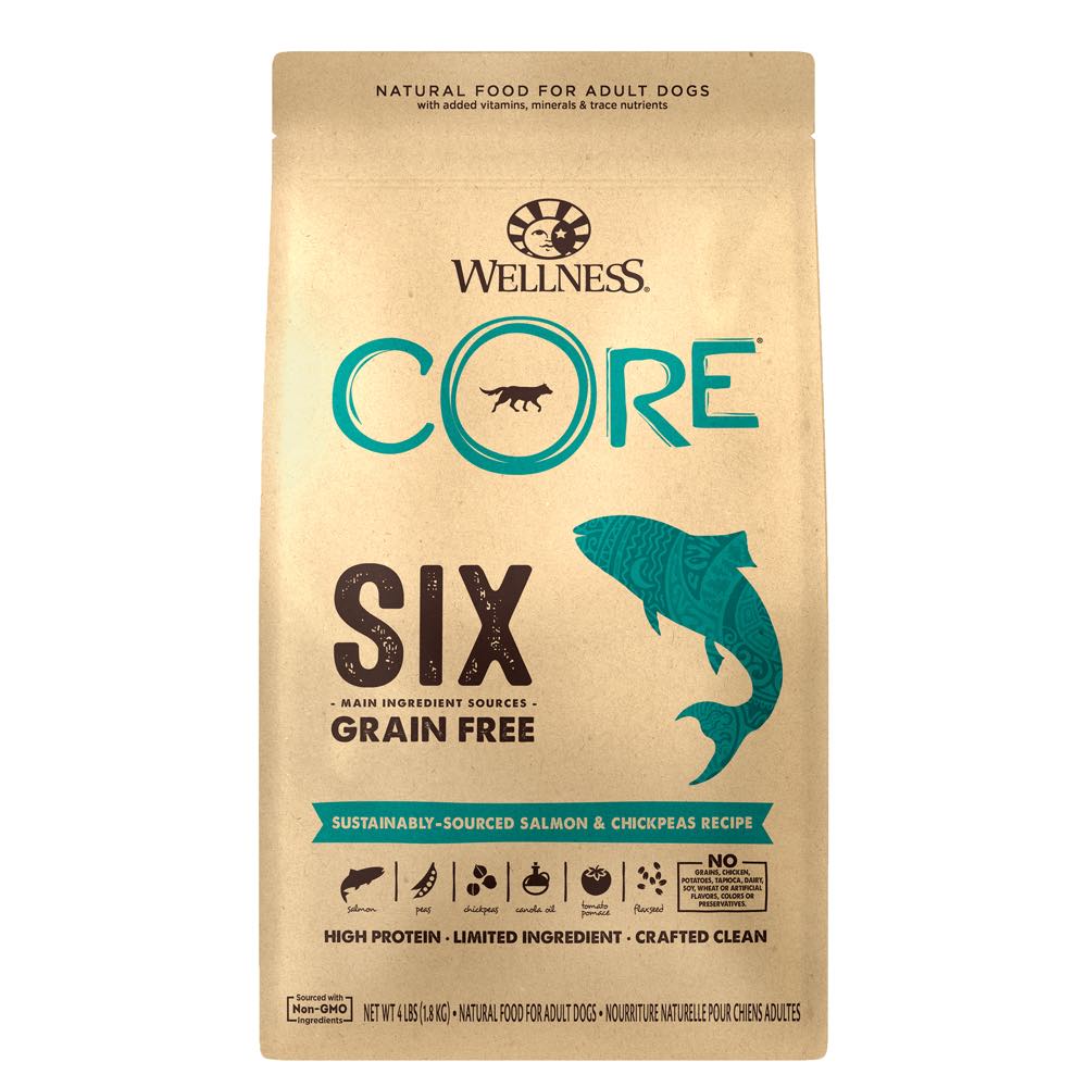 Wellness Core Six Sustainably-Sourced Salmon & Chickpeas Grain Free Dry Dog Food - Kohepets