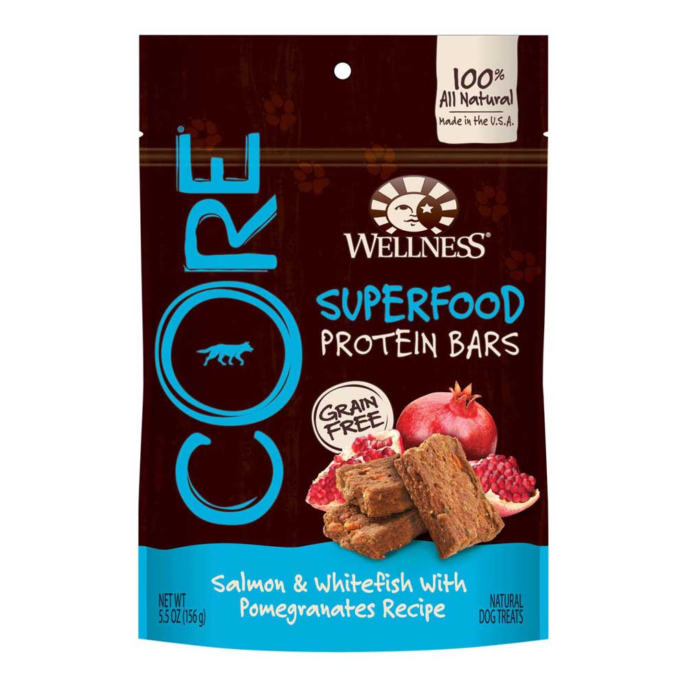 Wellness Core Superfood Protein Bars Salmon & Whitefish with Pomegranate Dog Treat 170g - Kohepets