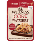20% OFF: Wellness CORE Tiny Tasters Chicken & Beef Minced Grain-Free Adult Pouch Cat Food 1.75oz