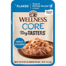 20% OFF: Wellness CORE Tiny Tasters Tuna & Shrimp Flaked Grain-Free Adult Pouch Cat Food 1.75oz