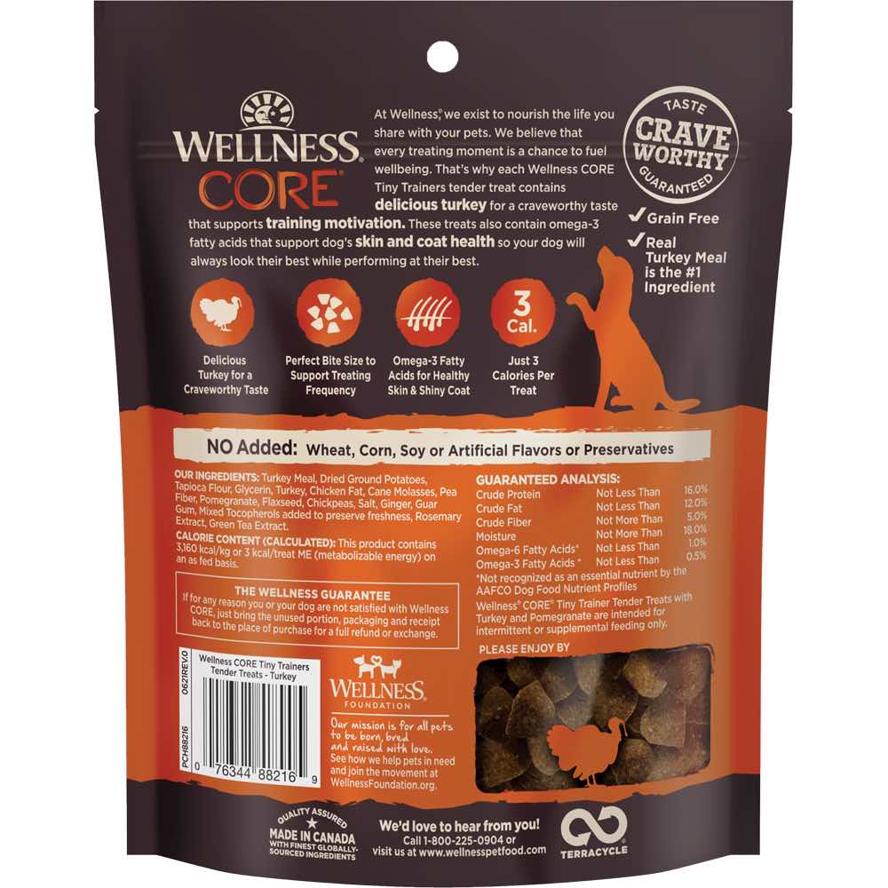 Wellness Core Tiny Trainers Turkey & Pomegranate Grain-Free Dog Treats 6oz