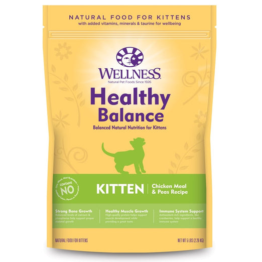Wellness Healthy Balance Chicken Meal & Peas Recipe Kitten Dry Cat Food - Kohepets