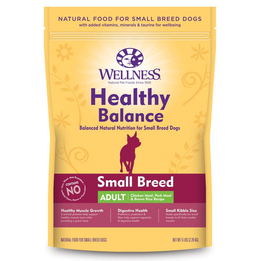 Wellness Healthy Balance Chicken Meal, Pork Meal for Adult Small Breed Dry Dog Food - Kohepets