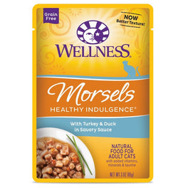 10% OFF: Wellness Healthy Indulgence Morsels Turkey & Duck In Sauce Pouch Cat Food 3oz - Kohepets