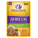 Wellness Healthy Indulgence Shreds Chicken & Turkey In Light Sauce Grain-Free Pouch Cat Food 3oz