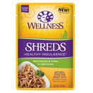 20% OFF: Wellness Healthy Indulgence Shreds Chicken & Turkey In Light Sauce Grain-Free Pouch Cat Food 3oz