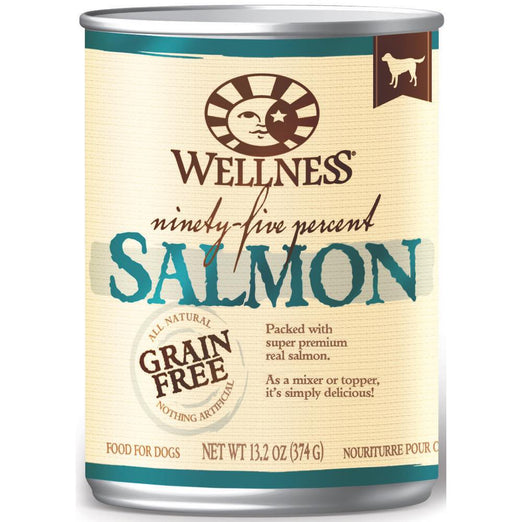 20% OFF: Wellness Ninety-Five Percent Salmon Canned Dog Food 374g - Kohepets