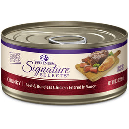 10% OFF: Wellness CORE Signature Selects Chunky Beef & Chicken Canned Cat Food 5.3oz - Kohepets