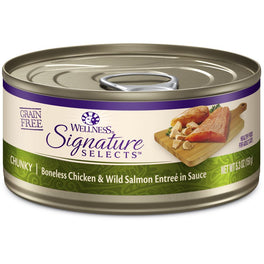10% OFF: Wellness CORE Signature Selects Chunky Chicken & Salmon Canned Cat Food 5.3oz - Kohepets