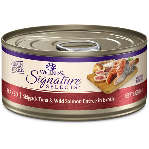 10% OFF: Wellness CORE Signature Selects Flaked Skipjack Tuna & Salmon Canned Cat Food 5.3oz - Kohepets