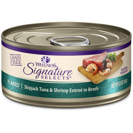 10% OFF: Wellness CORE Signature Selects Flaked Skipjack Tuna & Shrimp Canned Cat Food 5.3oz - Kohepets