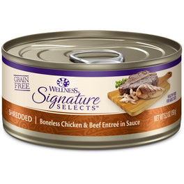 10% OFF: Wellness CORE Signature Selects Shredded Chicken & Beef Canned Cat Food 5.3oz - Kohepets