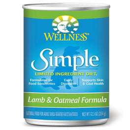 Wellness Simple Lamb & Oatmeal Canned Dog Food 354g - Kohepets