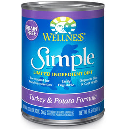 20% OFF: Wellness Simple Grain-Free Turkey & Potato Canned Dog Food 354g - Kohepets