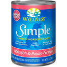 Wellness Simple Grain-Free Whitefish & Potato Canned Dog Food 354g
