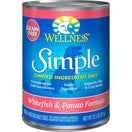 20% OFF: Wellness Simple Grain-Free Whitefish & Potato Canned Dog Food 354g