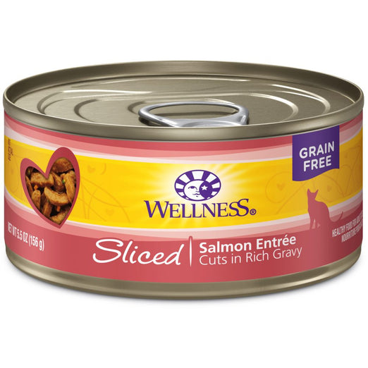 Wellness Complete Health Sliced Salmon Entree Canned Cat Food 156g - Kohepets