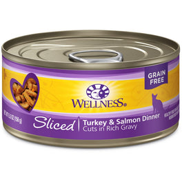 Wellness Complete Health Sliced Turkey & Salmon Dinner Canned Cat Food 156g - Kohepets