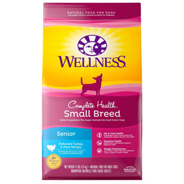 Wellness Complete Health Small Breed Turkey & Peas Senior Dry Dog Food 4lb - Kohepets